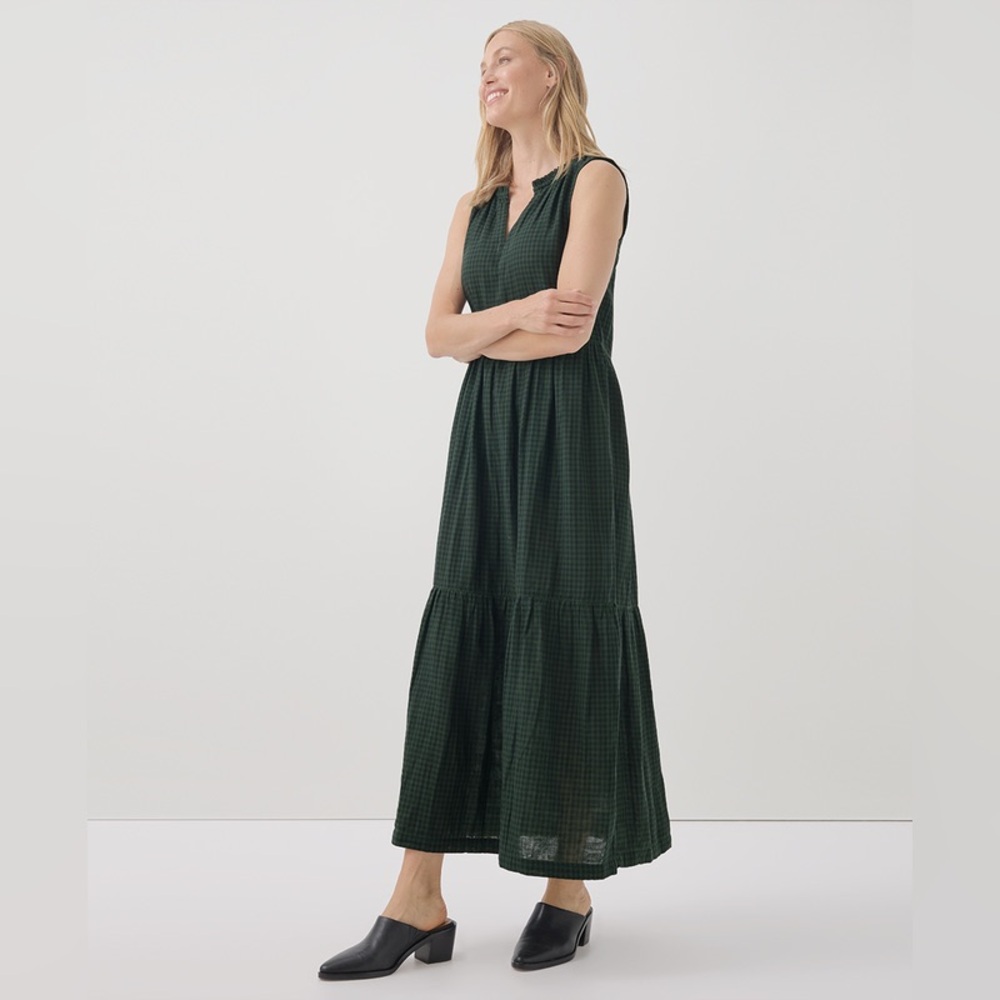 Pact Dark Green Sleeveless Maxi Dress - Picture 6 of 8